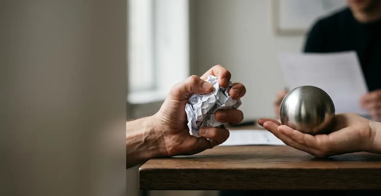 Représentation métaphorique de la discipline financière face aux émotions d'investissement