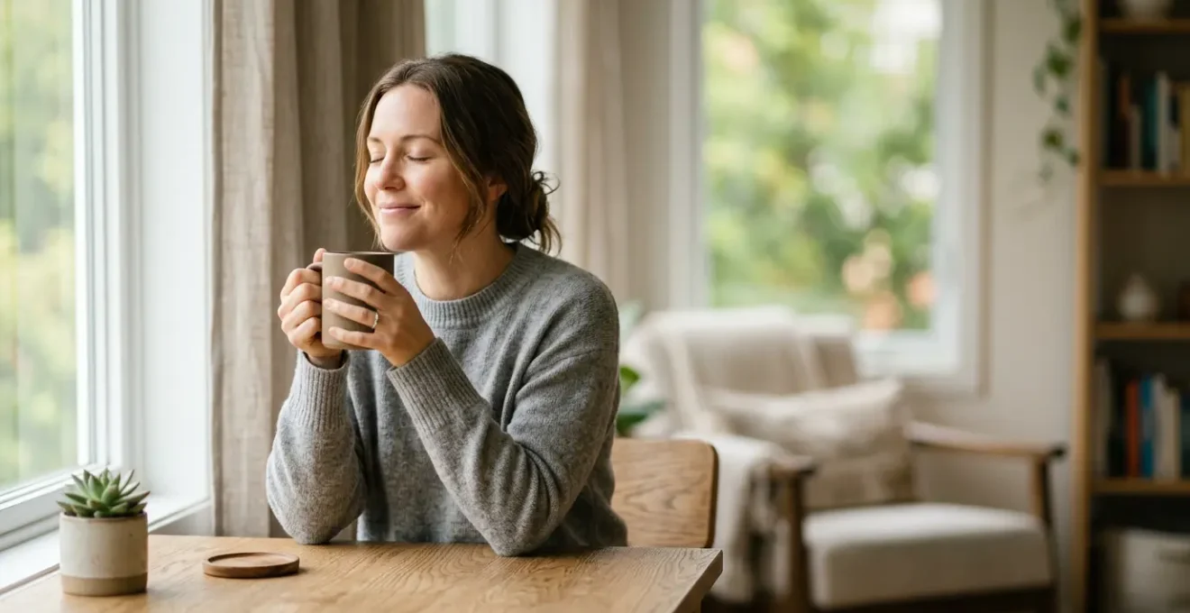 Image éditoriale représentant la tranquillité d'esprit liée à la sécurité financière