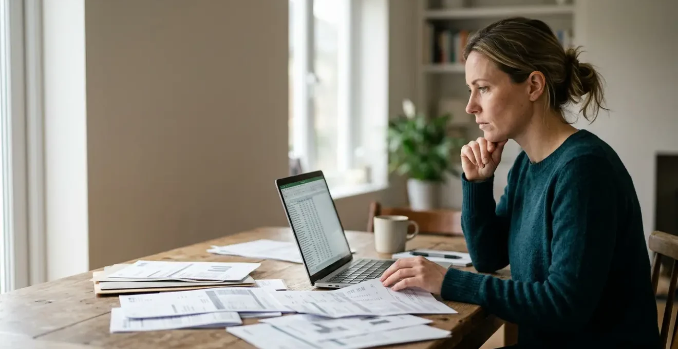 Personne analysant sa situation financière face à une perte de revenu soudaine